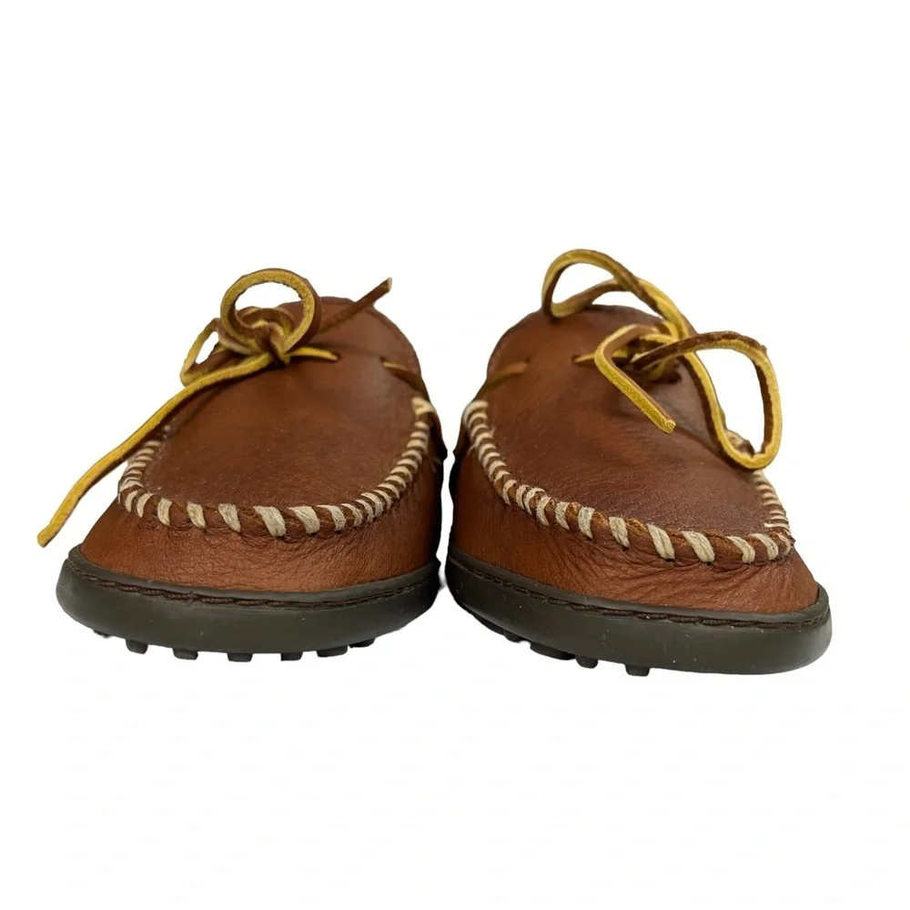 Minnetonka Moccasin Brown Leather Loafers Size Please See Measurements‎
